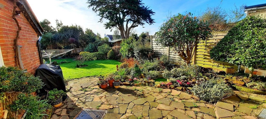 South facing patio and garden.